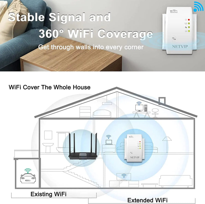 Wireless Repeater Signal Amplifier WiFi Network Expander