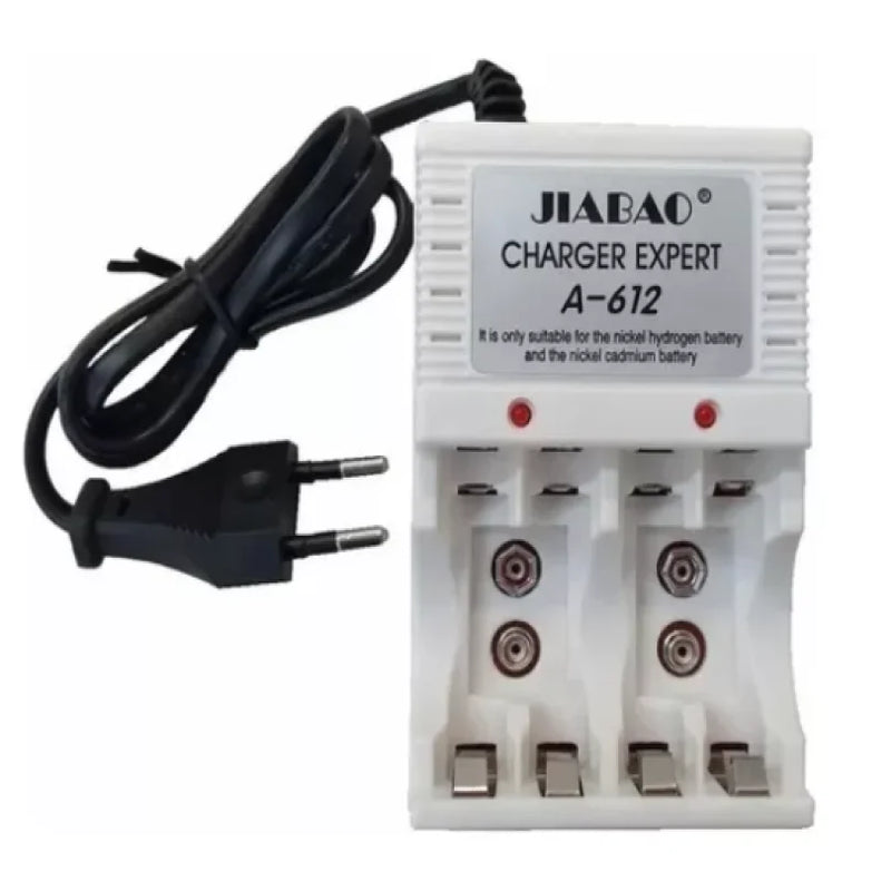 Carregador De Pilha Recarregável AA AAA e Bateria 9v Bivolt