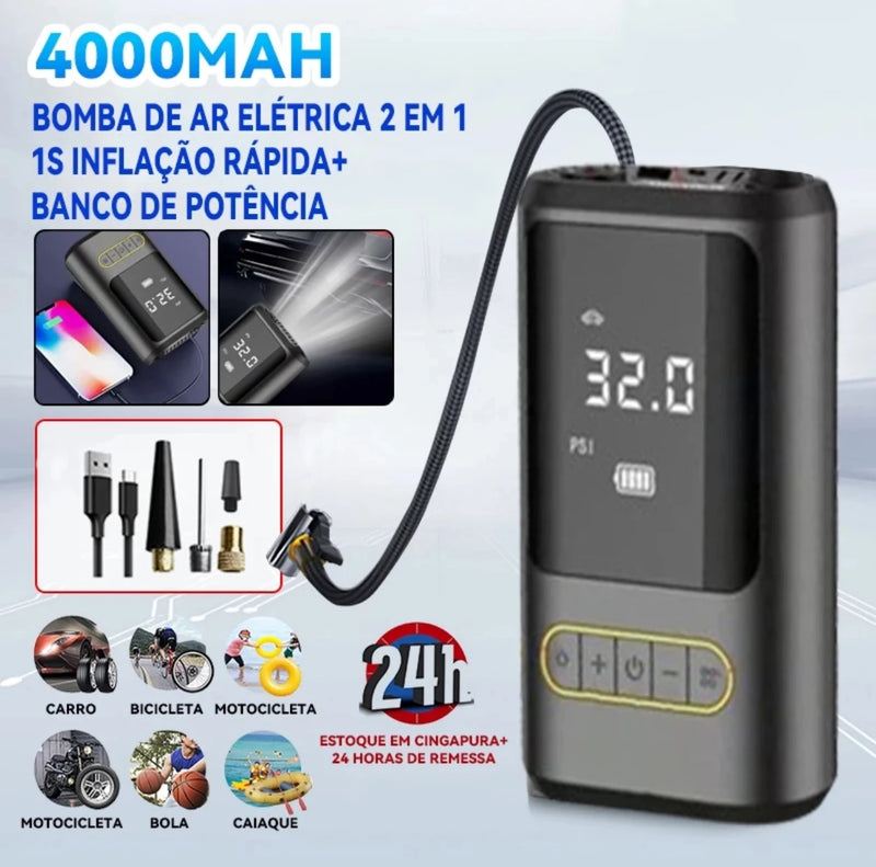 Rechargeable Mini Air Compressor - Car Tire, Bike, Balls and More