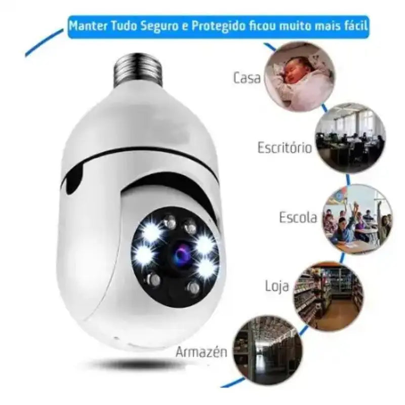 Mini Wireless Wifi IP Security Camera 360 with Plug Nozzle Full HD Night Vision