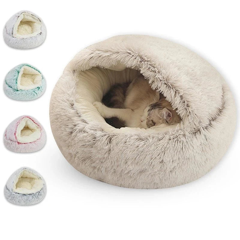 Cama para gato de pelúcia