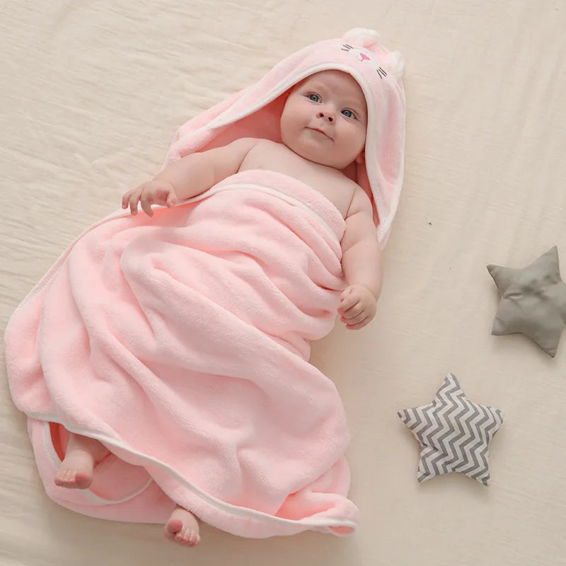 Hooded towels for newborn babies