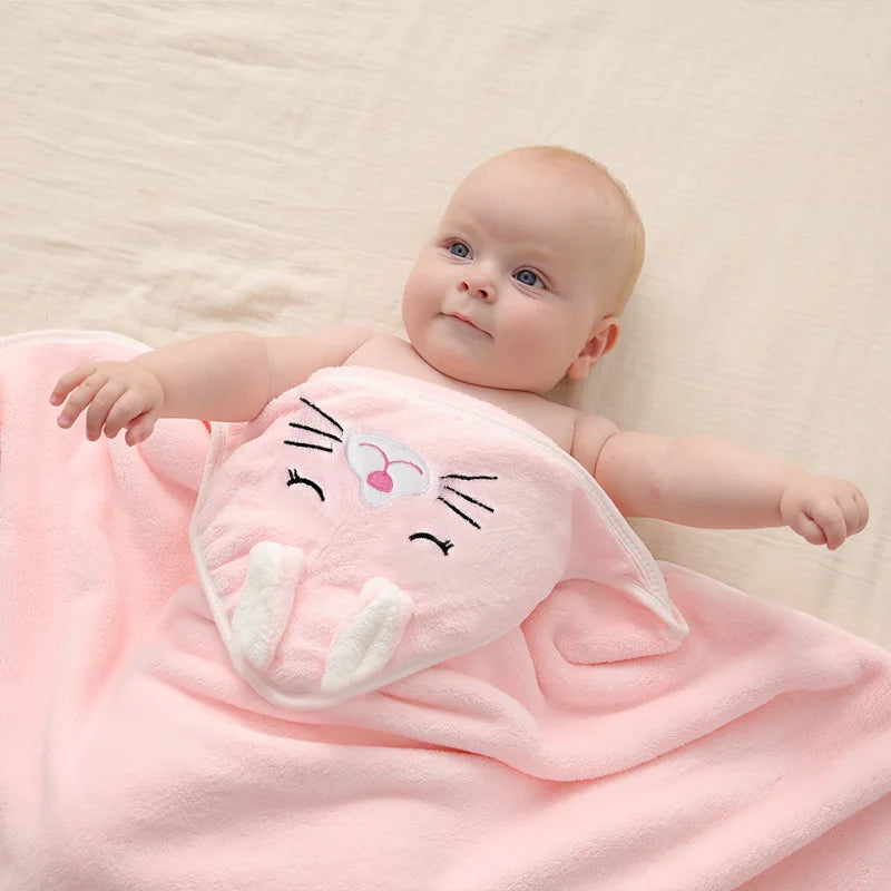 Hooded towels for newborn babies