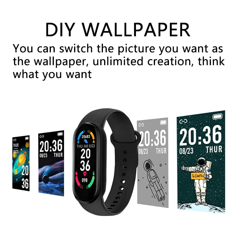 Smart Watch Sports Bracelet Heart Rate Blood Pressure Monitor Waterproof Multi-function Watches 