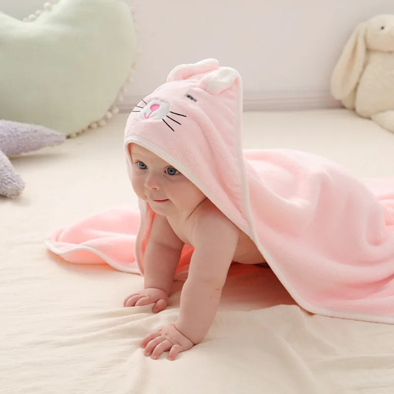 Hooded towels for newborn babies