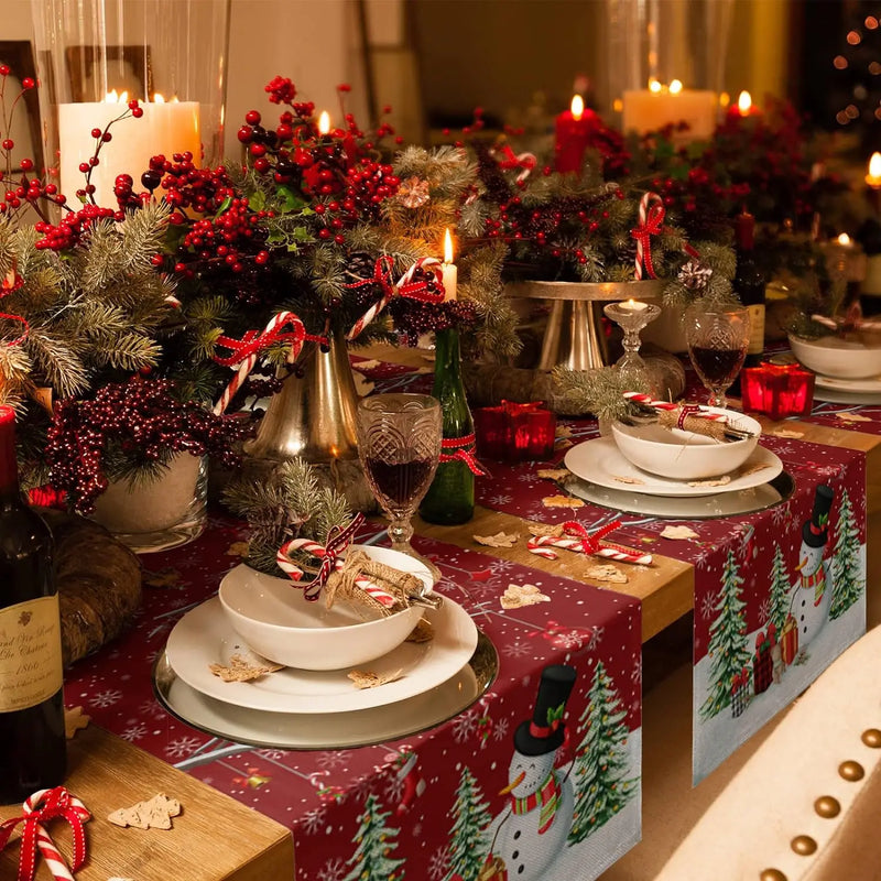 Caminho de mesa para decoração de Natal